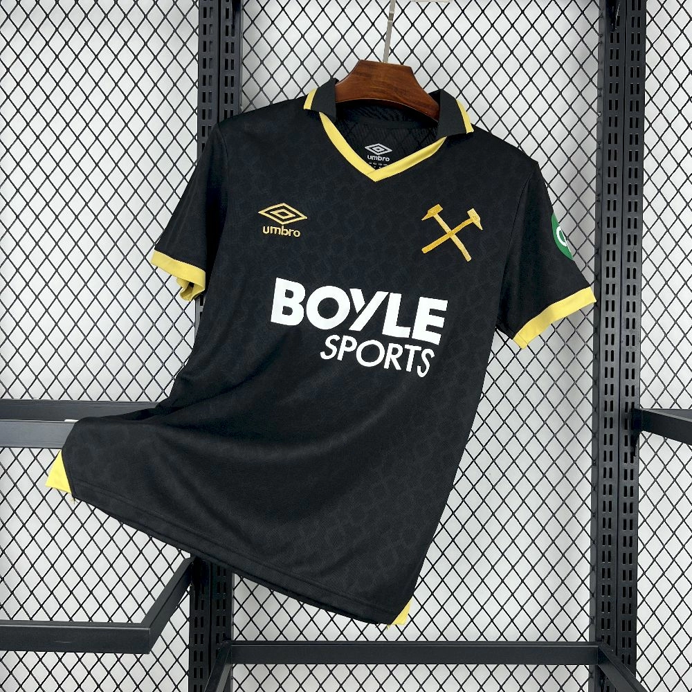 Camiseta de fútbol West Ham 2025/26 TERCERA MANGA CORTA VERSION FAN